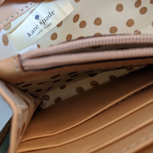 Kate Spade Mint Green Wellesley Zip Around Wallet 100% Cow Leather - Picture 4 of 5